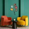 Väggdekor Metall Wallity Monstera Flerfärgad Metall 67x100 cm - Dekorationer, prydnadsföremål - 8683342852753 - 3
