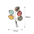 Väggdekor Metall Wallity Monstera Flerfärgad Metall 67x100 cm - Dekorationer, prydnadsföremål - 8683342852753 - 7