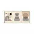 Inramad MDF-tavla Wallity Flerfärgad MDF 50x35 cm 3 Delar - Tavlor och ramar - 8684282976813 - 1
