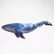 Väggdekor Metall Wallity Reef Whale Flerfärgad Metall 31x94 cm - Dekorationer, prydnadsföremål - 8683743426553 - 1