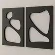 MDF-tavla Wallity Svart MDF 50x70 cm 2 Delar - Tavlor och ramar - 8684283720453 - 2