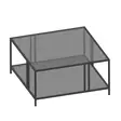 Soffbord Hanah Home Uranüs Svart Härdat Glas 80x40x80 cm - Soffbord - 8683742475033 - 6