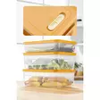 Förvaringslåda Set Hermia Orange Plast 3 Delar - Matlådor och matförvaringsbehållare - 8684282978183 - 3