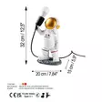 Bordslampa Opviq Astronaut Flerfärgad Polyester 30 x 32 x 15 cm - Golv- och bordslampor - 8683742935193 - 9