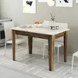 Matbord Hanah Home Kiev 506 Valnöt Vit Spånskiva 110x75x72 cm - Matbord - 8683743327423 - 2