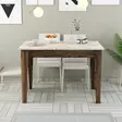 Matbord Hanah Home Kiev 506 Valnöt Vit Spånskiva 110x75x72 cm - Matbord - 8683743327423 - 3