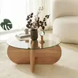 Soffbord Hanah Home Bubble Safir Ek Härdat Glas Spånskiva 75x35x75 cm - Soffbord - 8683742112143 - 2