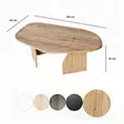 Soffbord Hanah Home Sapphire Oak Safir Ek Spånskiva 100x35x60 cm - Soffbord - 8684283515233 - 9
