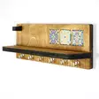 Vägghylla Wallity Valnöt Canvas 40x14x8 cm - Vägghyllor - 8684282095613 - 5