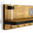 Vägghylla Wallity Valnöt Canvas 40x14x8 cm - Vägghyllor - 8684282095613 - 6