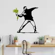 Väggdekor Metall Wallity Moss - Flower Gang Ljusgrön/Svart Metall 70x69 cm - Dekorationer, prydnadsföremål - 8684282696193 - 3