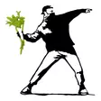 Väggdekor Metall Wallity Moss - Flower Gang Ljusgrön/Svart Metall 70x69 cm - Dekorationer, prydnadsföremål - 8684282696193 - 1