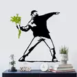 Väggdekor Metall Wallity Moss - Flower Gang Ljusgrön/Svart Metall 70x69 cm - Dekorationer, prydnadsföremål - 8684282696193 - 2