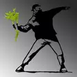 Väggdekor Metall Wallity Moss - Flower Gang Ljusgrön/Svart Metall 70x69 cm - Dekorationer, prydnadsföremål - 8684282696193 - 5