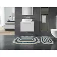 Badrumsmatta Set Mijölnir Blå 100% Polyester Halkfri Antibakteriell Maskintvättbar 50x60 cm & 60x100 cm - Badrumsmattor och våtrumsmattor - 8682870989603 - 2
