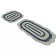 Badrumsmatta Set Mijölnir Blå 100% Polyester Halkfri Antibakteriell Maskintvättbar 50x60 cm & 60x100 cm - Badrumsmattor och våtrumsmattor - 8682870989603 - 4