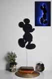 Dekorativ Led Väggdekor Wallity Mickey Mouse Blå MDF 32x50 cm - Ljussmycken och ljusfigurer - 8682870904613 - 2