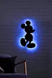 Dekorativ Led Väggdekor Wallity Mickey Mouse Blå MDF 32x50 cm - Ljussmycken och ljusfigurer - 8682870904613 - 4