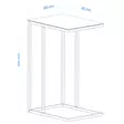 Sidobord Hanah Home Alaska C Svart Glas 30x60x40 cm - Sidobord och extrabord - 8684282056003 - 9