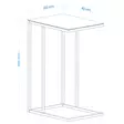 Sidobord Hanah Home Alaska C Svart Glas 30x60x40 cm - Sidobord och extrabord - 8684282056003 - 1