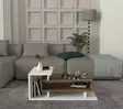Soffbord Hanah Home Spring Vit Valnöt Spånskiva 90x24,8x50 cm - Soffor - 8681181613603 - 2