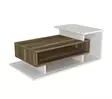 Soffbord Hanah Home Spring Vit Valnöt Spånskiva 90x24,8x50 cm - Soffor - 8681181613603 - 8