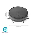 SmartLife Robot Dammsugare | Slumpmässigt | Wi-Fi | Kapacitet insamlingsreservoir: 0.2 l | Automatisk laddning | Maximal användningstid: 1.8 timmar | Svart | Android / IOS - Robotdammsugare - 5412810335503 - 55