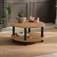 Soffbord Hanah Home Roby Svart Spånskiva Massivt Trä 70x43,7 cm - Soffbord - 8683342857383 - 1
