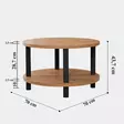 Soffbord Hanah Home Roby Svart Spånskiva Massivt Trä 70x43,7 cm - Soffbord - 8683342857383 - 5