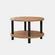Soffbord Hanah Home Roby Svart Spånskiva Massivt Trä 70x43,7 cm - Soffbord - 8683342857383 - 2