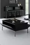 Soffbord Hanah Home Lord Svart Silver Spånskiva 90x40x60 cm - Soffbord - 8684282484233 - 3