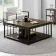 Soffbord Hanah Home Zenn Valnöt Svart Spånskiva 90x90x40 cm - Soffbord - 8683743791293 - 4