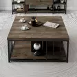 Soffbord Hanah Home Zenn Valnöt Svart Spånskiva 90x90x40 cm - Soffbord - 8683743791293 - 3