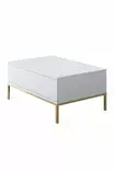 Soffbord Hanah Home Lord Vit Guld Spånskiva 90x40x60 cm - Soffbord - 8684282484073 - 1