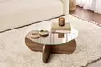 Soffbord Hanah Home Aeris Valnöt Härdat Glas Spånskiva 75x35x75 cm - Soffbord - 8684283687633 - 2