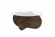 Soffbord Hanah Home Aeris Valnöt Härdat Glas Spånskiva 75x35x75 cm - Soffbord - 8684283687633 - 1