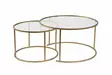 Soffbordssats, guld, transparent, 80 cm bred, hållbar, modern design - Bord - 8684283511693 - 1