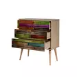 Byrå Hanah Home Trio 726 Sonoma Ek Spånskiva 80x90x40 cm - Byråer och skåp - 8681875340983 - 5