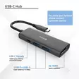 Swissten USB-C Hub 4-in-1 100W  - USB-adaptrar och dockning - 8595217487383 - 1