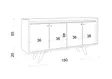 Konsolbord Hanah Home Lizbon Ek Spånskiva 150x75x40 cm - Byråer och skåp - 8682870971493 - 5