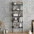 Bokhylla Hanah Home Piante Svart Spånskiva 60x174x22 cm - Bokhyllor - 8681875920963 - 3