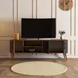 TV-bänk Hanah Home Exxen Valnöt Antracit Spånskiva 150x52x34 cm - TV-bänkar - 8683743041923 - 4