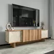 TV-bänk Hanah Home Diana Travertine Valnöt Spånskiva 180x50x33 cm - TV-bänkar - 8684283678853 - 2