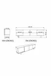 TV-bänk Hanah Home Diana Travertine Valnöt Spånskiva 180x50x33 cm - TV-bänkar - 8684283678853 - 1