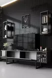 TV-bänk Hanah Home Chrome Line Antracit Svart Spånskiva 180x30x48 cm - TV-bänkar - 8683742126133 - 4