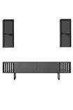 TV-bänk Hanah Home Chrome Line Antracit Svart Spånskiva 180x30x48 cm - TV-bänkar - 8683742126133 - 7