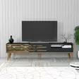 TV-bänk Hanah Home Valensiya Valnöt Antracit Spånskiva 180x35x45 cm - TV-bänkar - 8684282088233 - 2