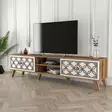 TV-bänk Hanah Home Walnut Valnöt Spånskiva 180x44x35 cm - TV-bänkar - 8681875184303 - 3