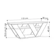 TV-bänk Hanah Home Pipralla Ljus Mocca Spånskiva 110x40x30 cm - TV-bänkar - 8681875101133 - 3