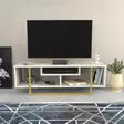 TV-bänk Hanah Home Asal 120 Vit Guld Spånskiva 120x35,2x40,2 cm - TV-bänkar - 8683743121823 - 2